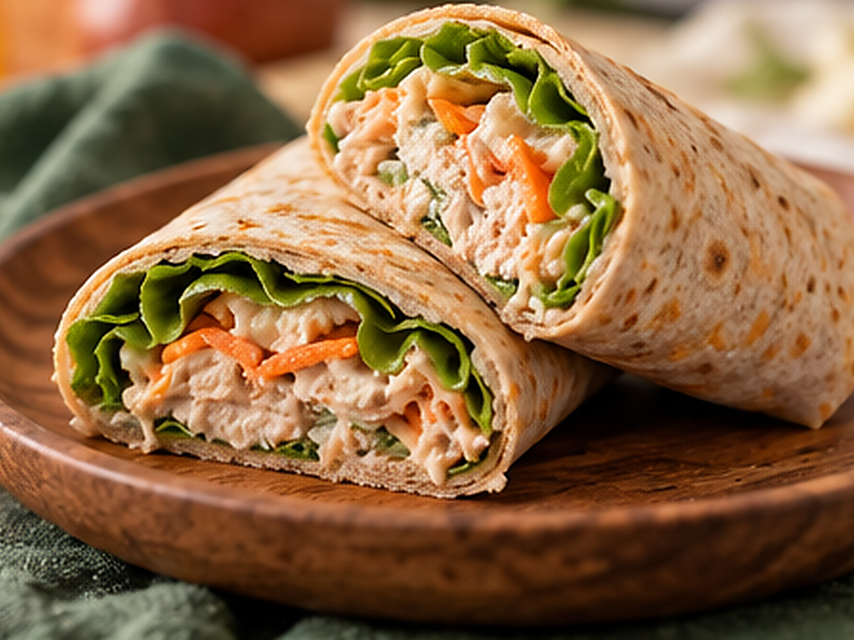 Foto da receita 02 do Chef Lancheira: wrap de frango com requeijão